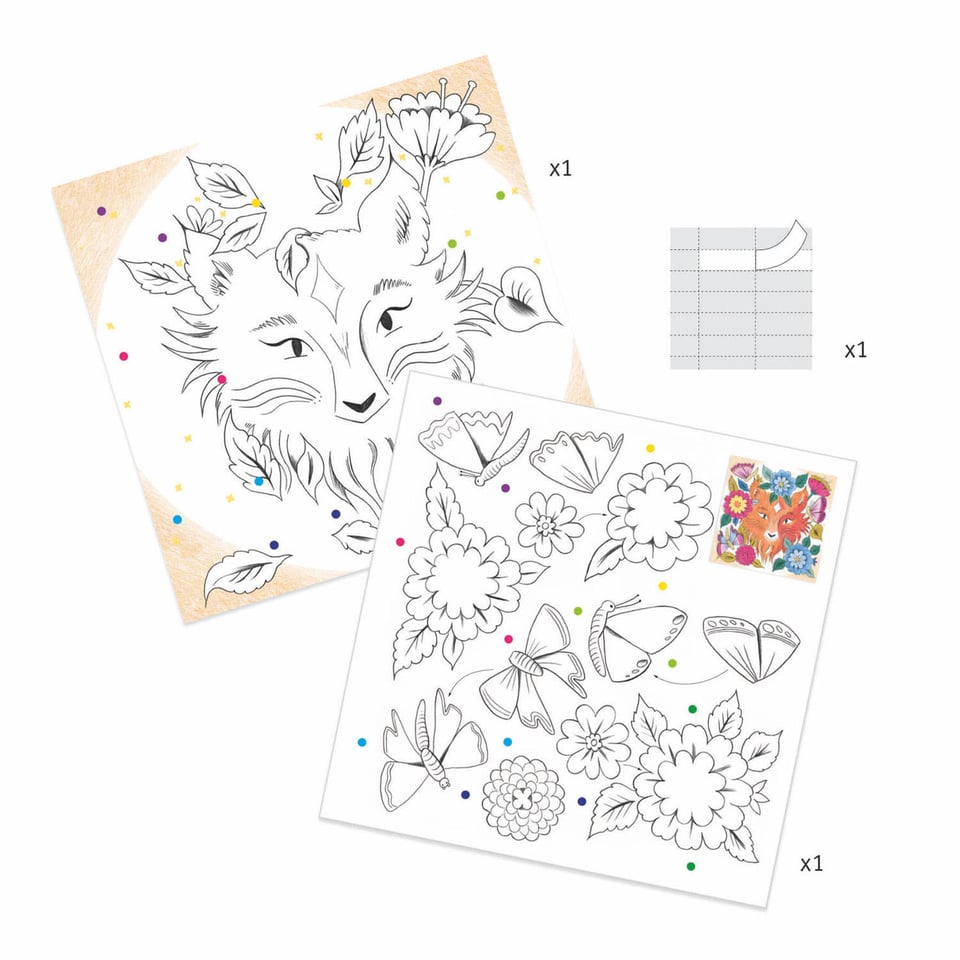 Djeco Colouring Surprises Forest Friends 4 Delig 6-9 Jaar