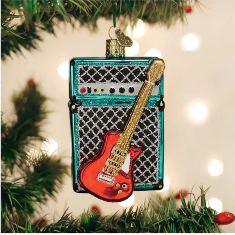 Kerstbal Elektrische Gitaar Met Versterker