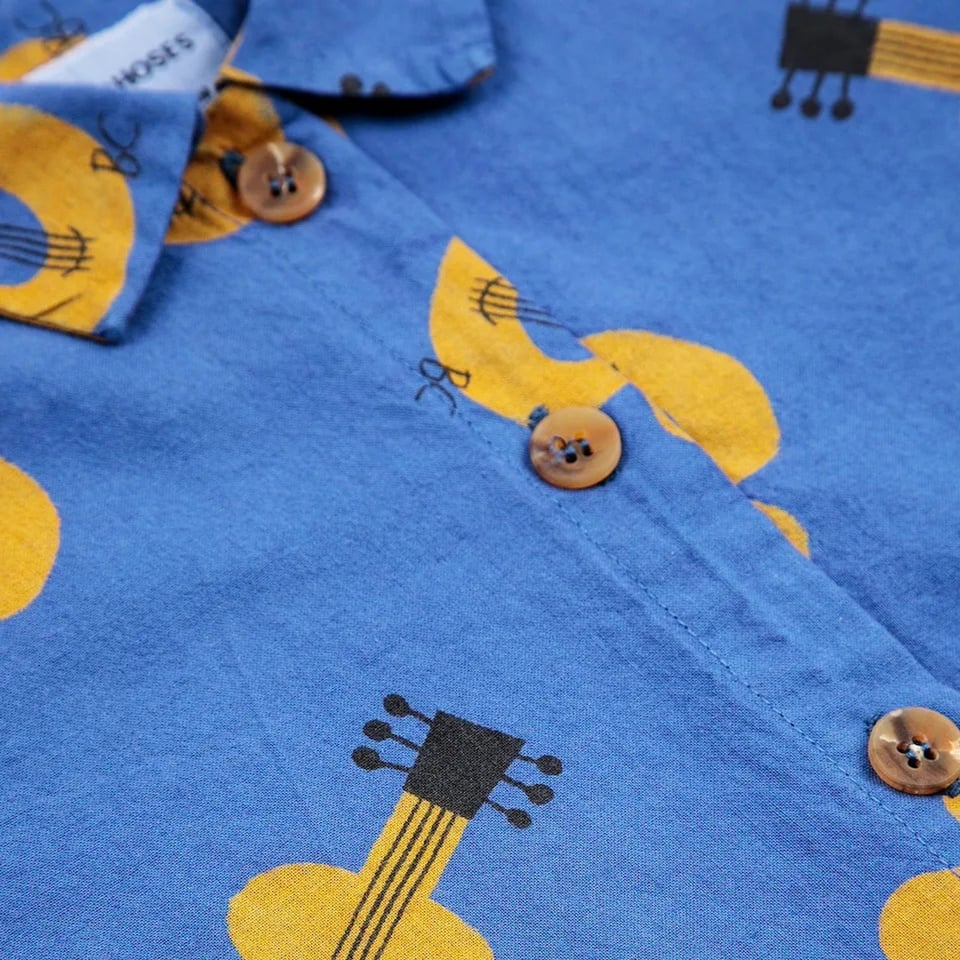 Bobo Choses Baby Acoustic Guitar All Over Woven Shirt