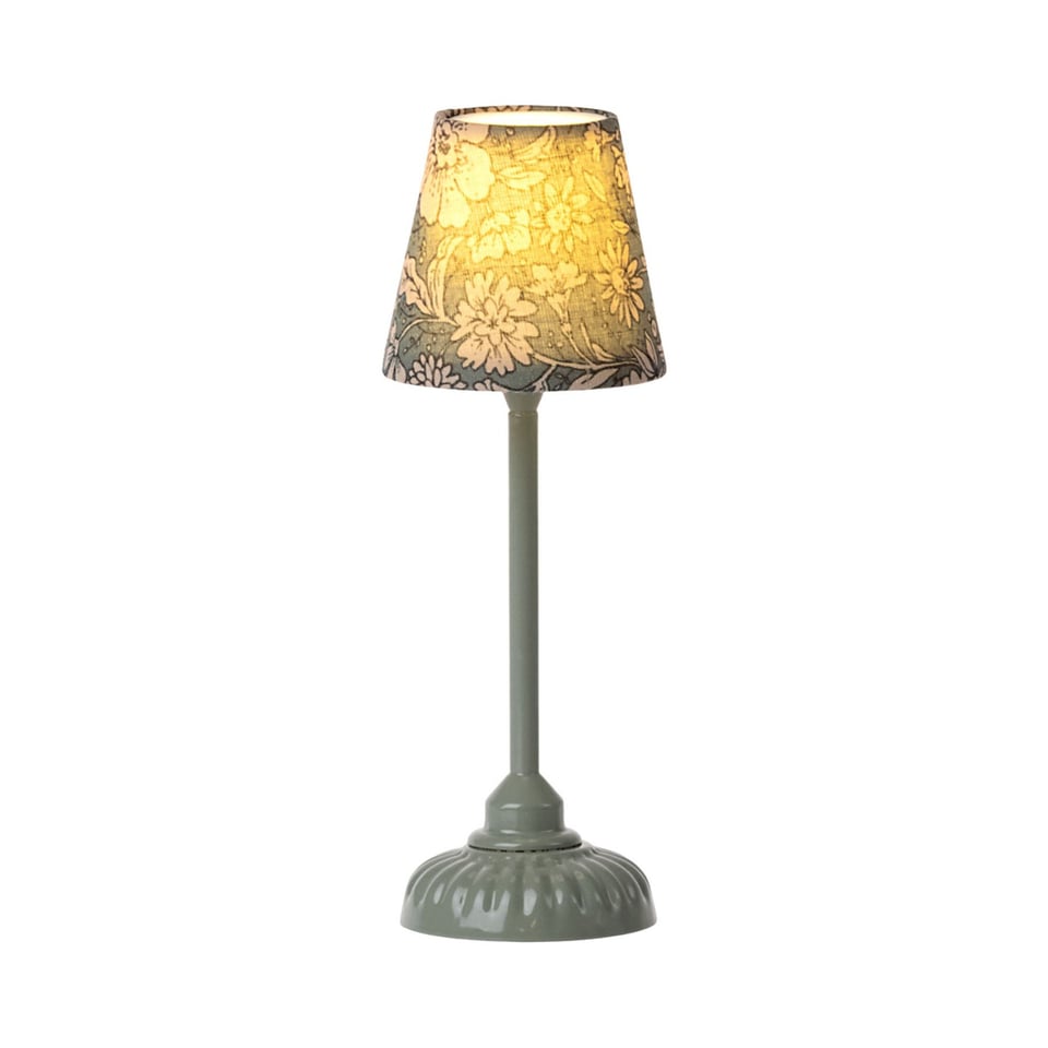 Maileg Vintage Floor Lamp, Small - Dark Mint