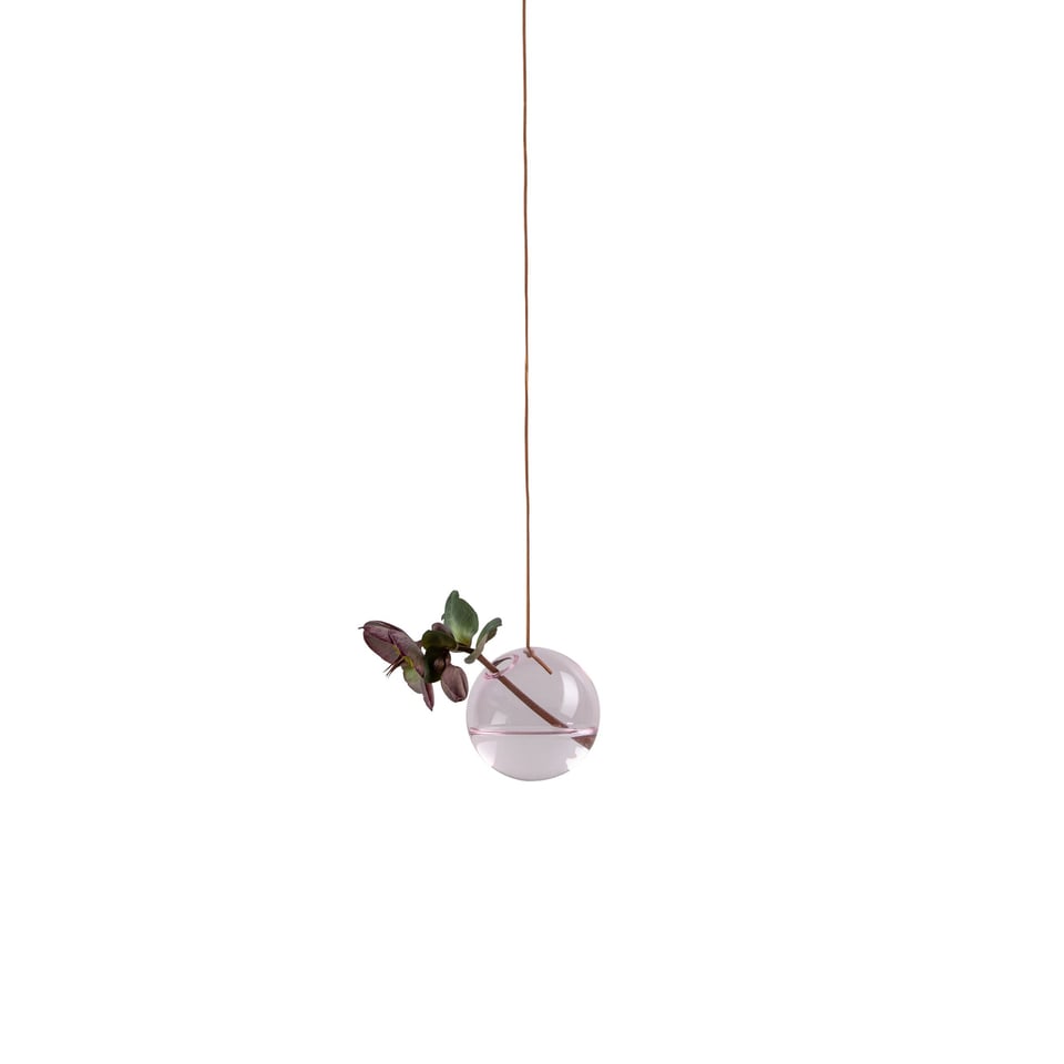 Vaas Flower Bubble Hang Klein Roze