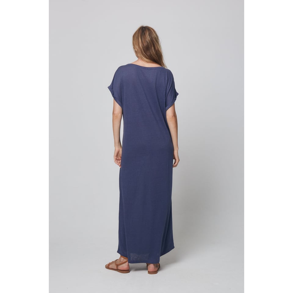 Majestic Filatures V-Neck Long Dress - Venice Blue