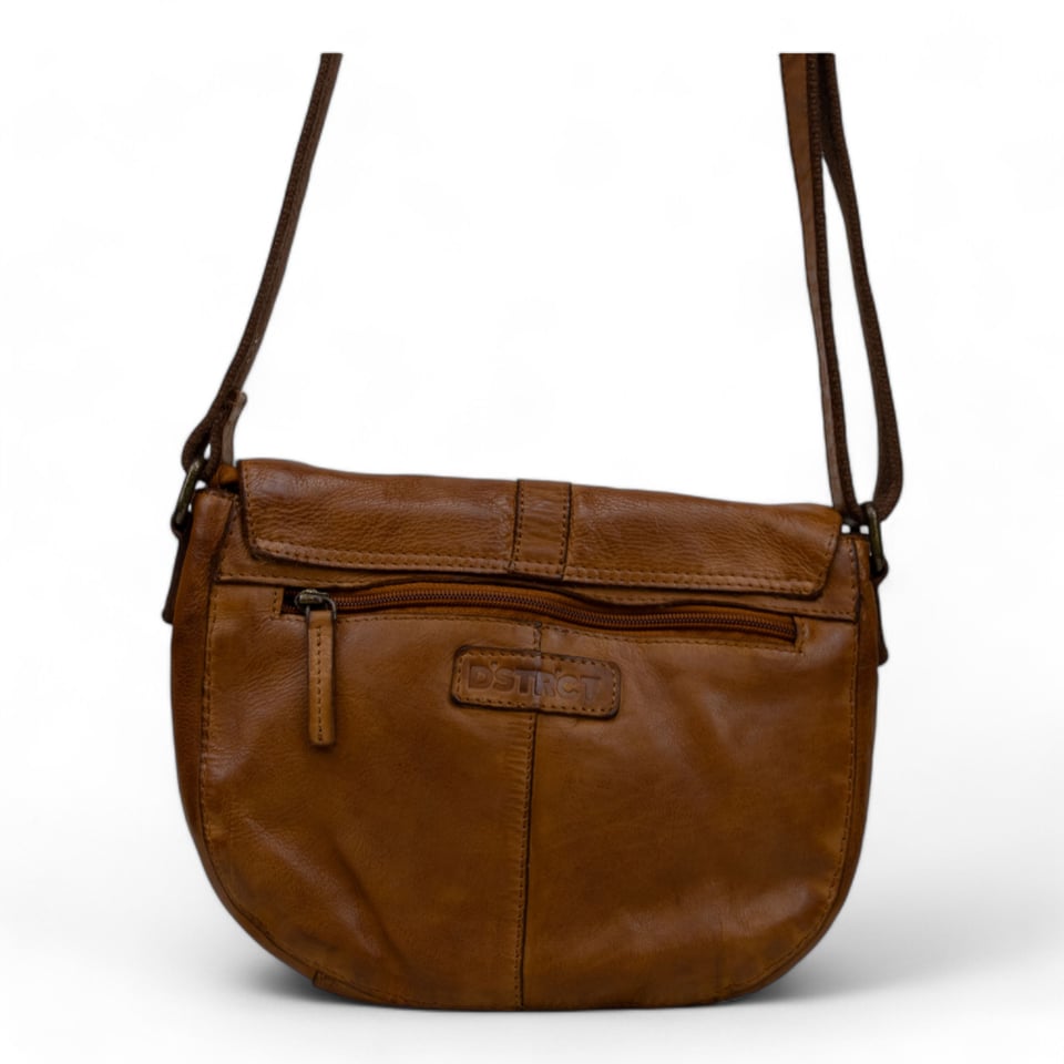 DSTRCT Leather Harrington Road Crossbody Shoulder Bag