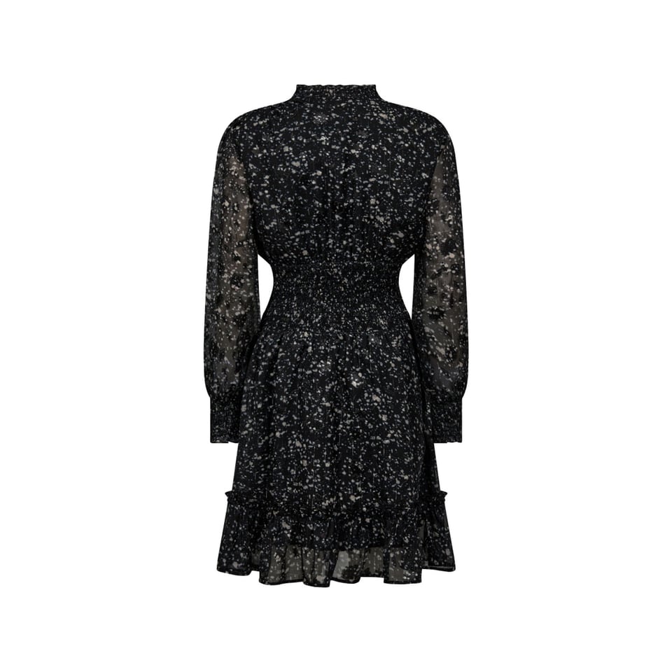 Co'Couture Snowdrift Smock Crop Dress - Black