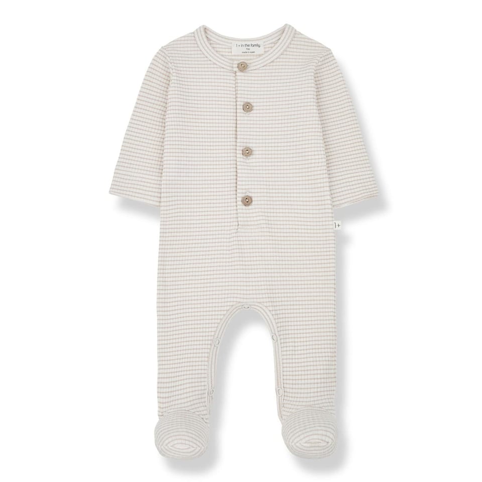 1+ In The Family Jumpsuit W/Feet Nude-Ivory Nino