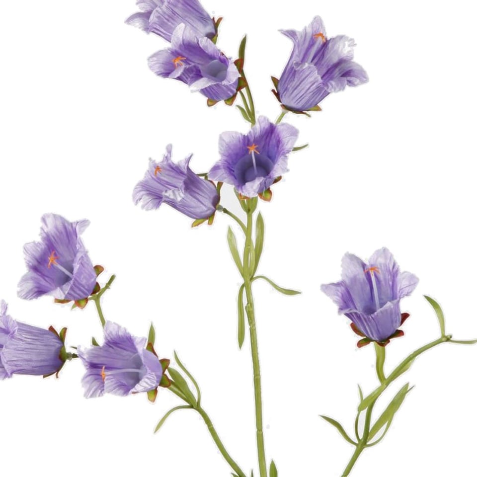 Kunstbloem Campanula Lila Op Steel 88cm