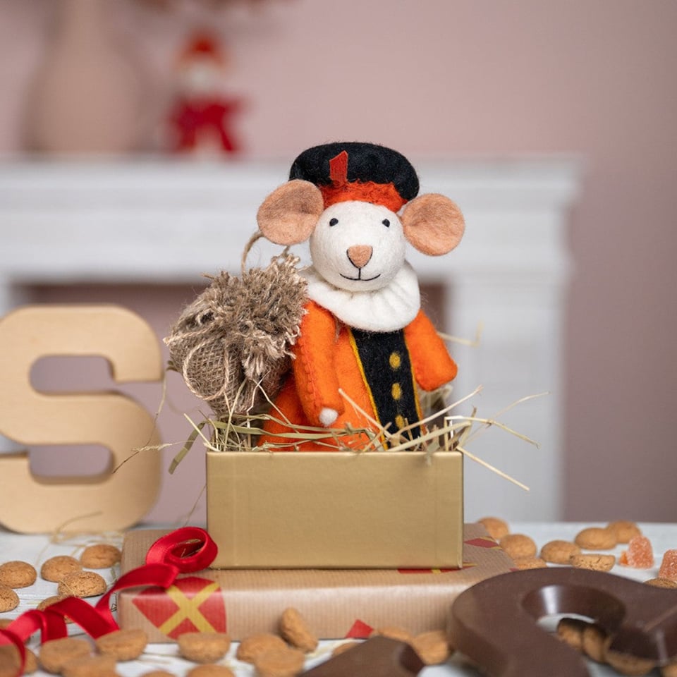 Decoratie Pietermuis oranje