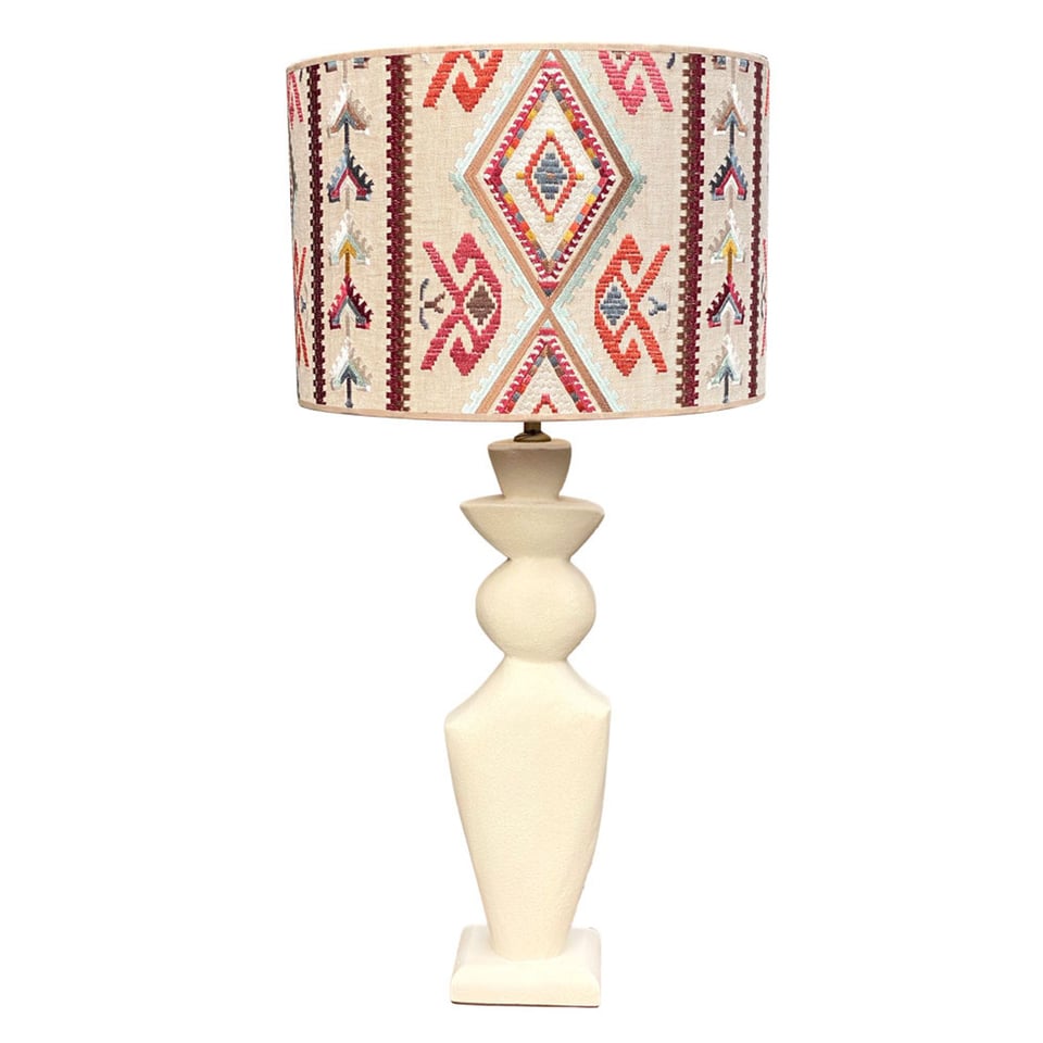 Lampenkap Castille Multicolor Beige 40x30cm Geborduurd