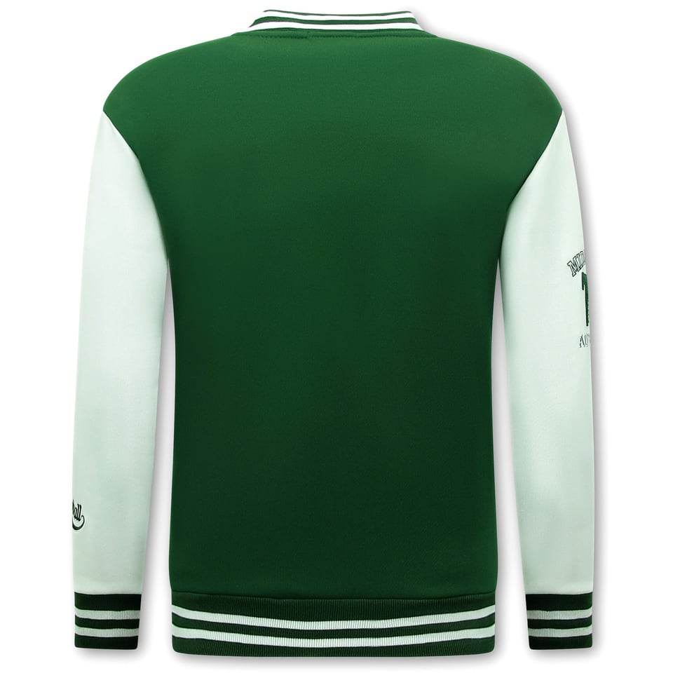 Baseball Jack Heren - College Jacket Heren - 902 - Groen