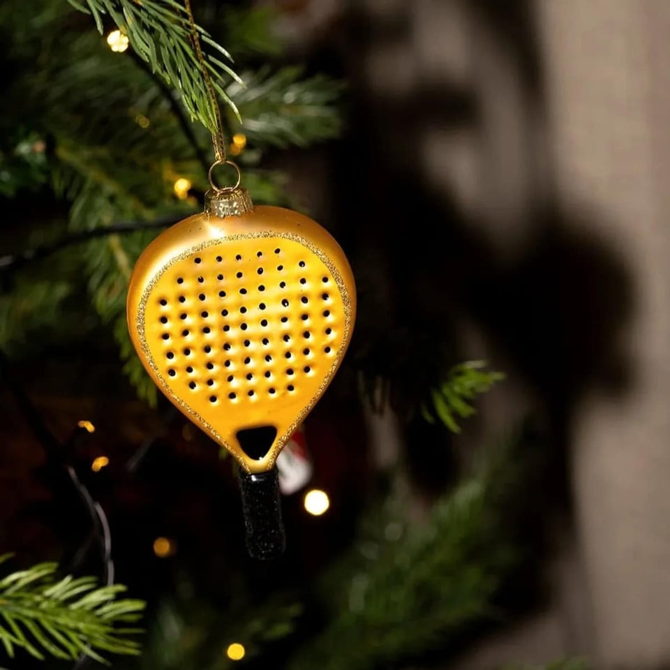 Yup in De Boom Padelracket Goud Kerstbal