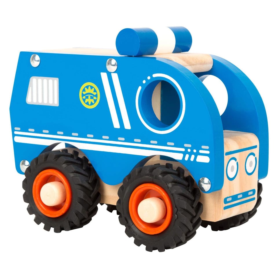 Houten Politieauto Blauw