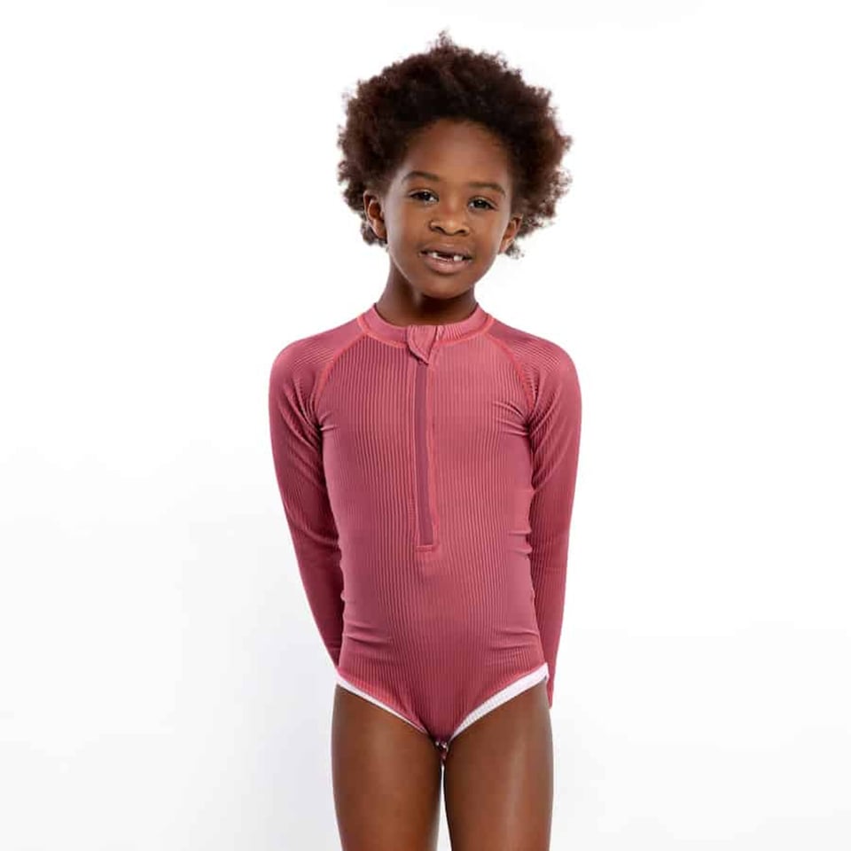 Beach & Bandits Ribbed Swimsuit Garnet