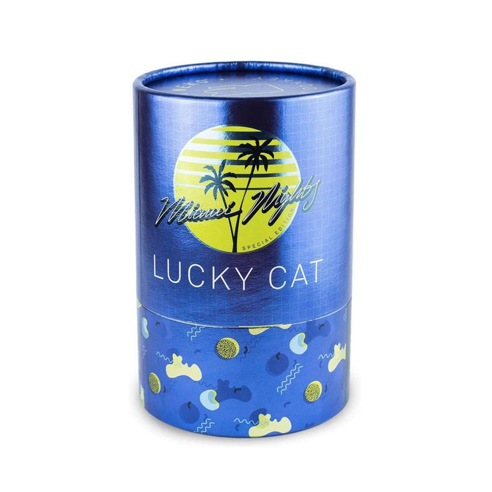 Lucky Cat Shiny Yellow 10x15cm in Cadeau Doos