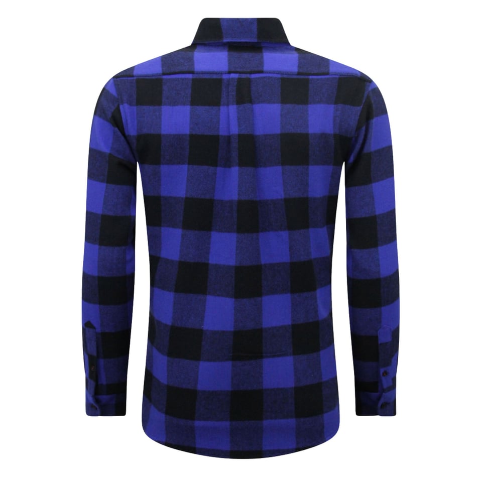 Flanel Overhemd Heren - Houthakkersblouse Heren - Blauw