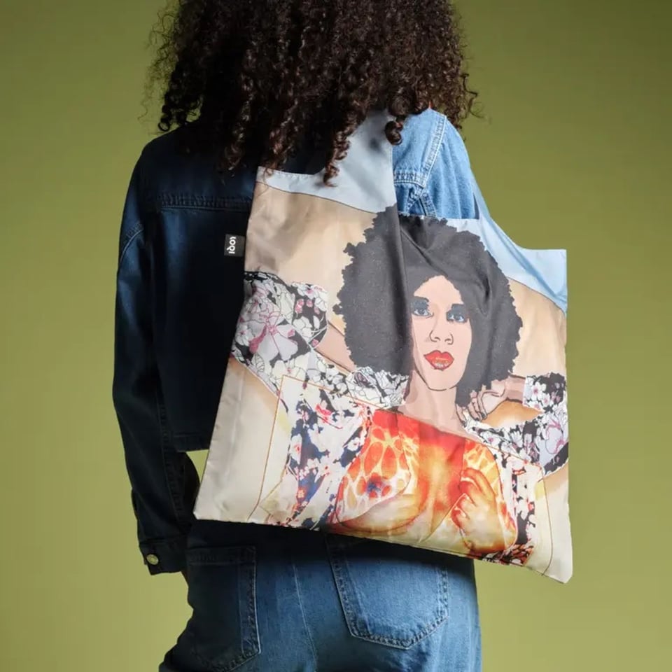 LOQI Opvouwbare Tas Gerecycled Portrait of Maya no.10