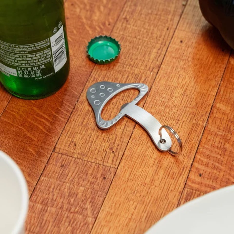 KIKKERLAND Mushroom Keychain and Bottle Opener