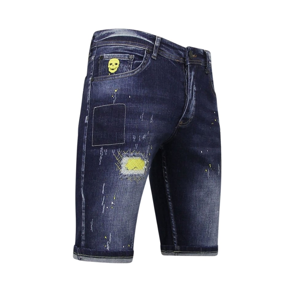 Jeans Short Heren Stretch - 1052 - Blauw
