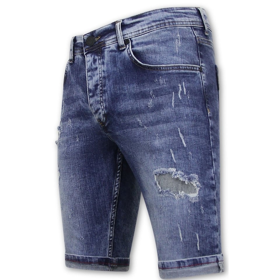 Exclusieve Korte Broek Heren Slim Fit- 1054 - Blauw