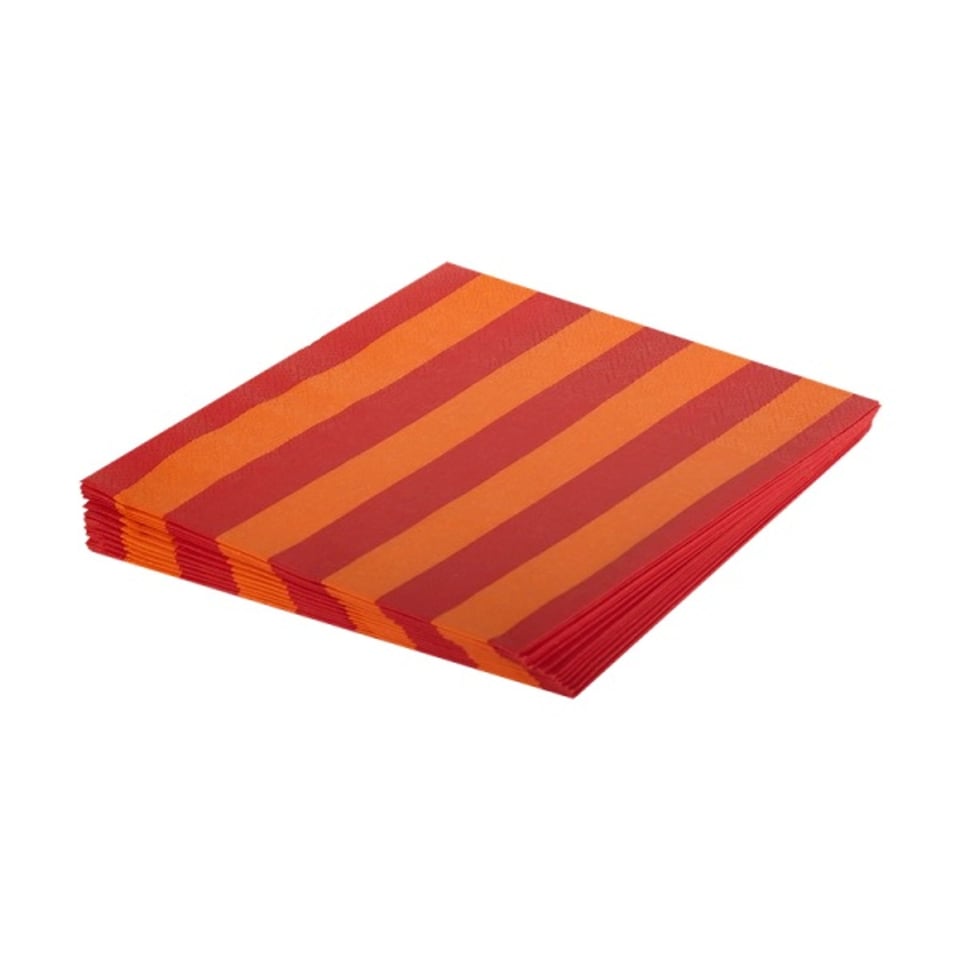 Kitsch Kitchen Servetten Streetstyle Oranje/rood