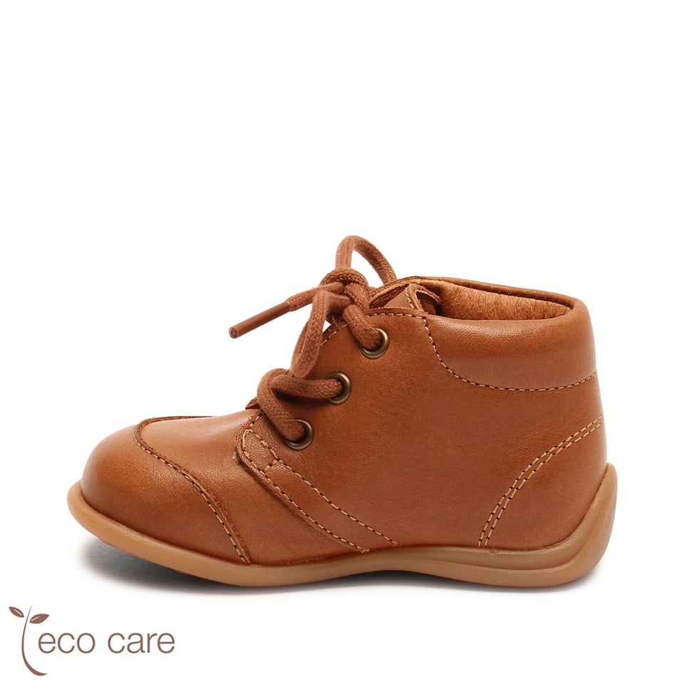 Luca Lace First Step Shoe Cognac