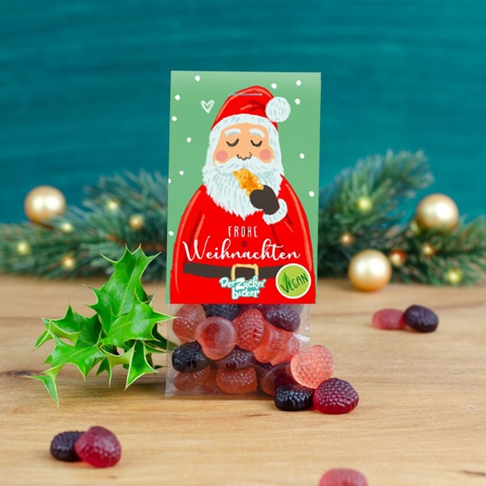 Der Zucker Backer Snackzak Met Fruitgom (Frohe Weihnachten) 55g