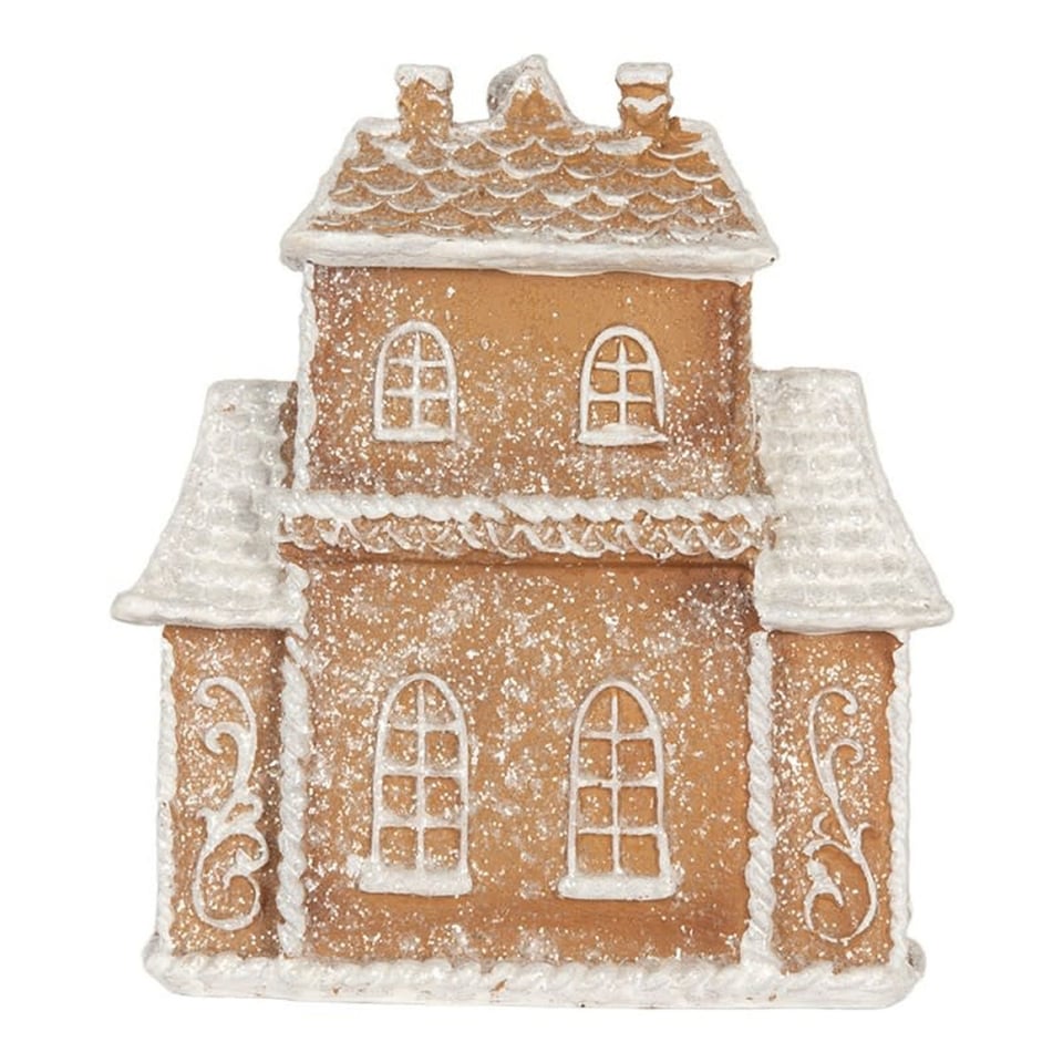 Kerst Huisje Met LED-Verlichting Peperkoek Multicolor 16x25cm