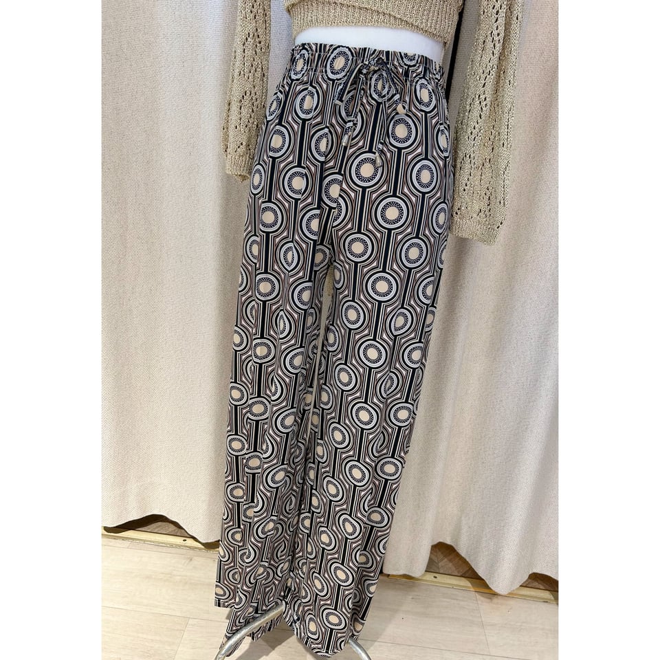 Graphic summer pants  Brown