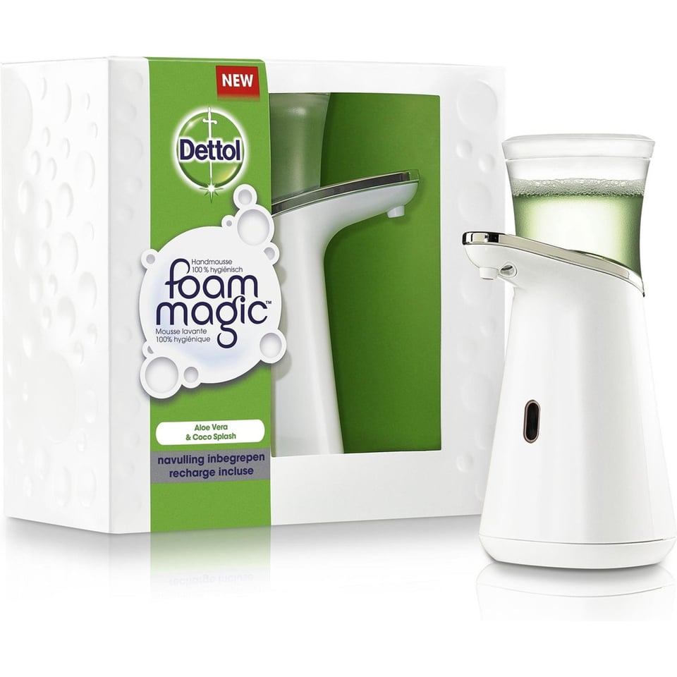 Dettol Foam Magic Automatische Zeepdispenser Starter + Aloë Vera Navulling - 200ml