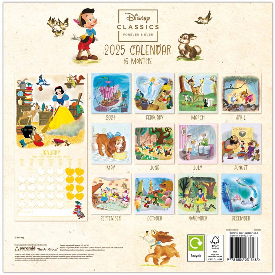 Disney Classics Forever & Ever Calendar 2025 - Kalender