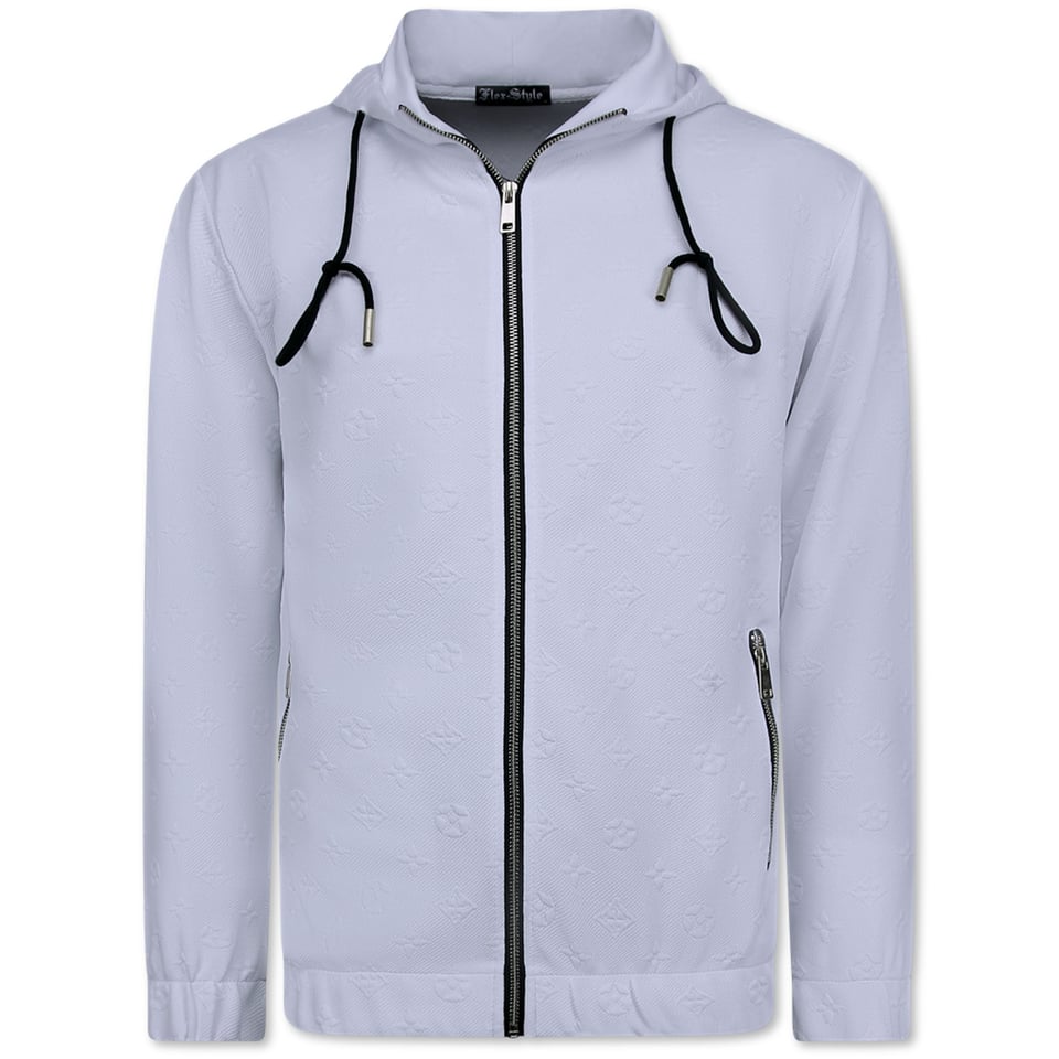 Vrijetijdspak Heren - Trainingspak Heren - Joggingpak Heren Volwassenen - 5035 - Wit