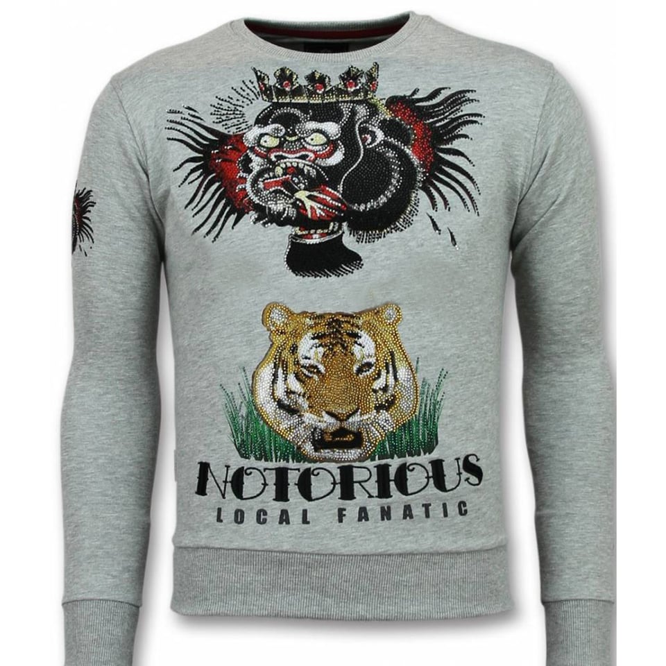 Conor Notoriuous Tattoo Sweater - Grijs