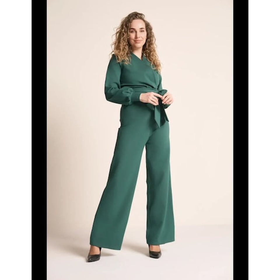 VERY CHERRY Classic Jumpsuit Emmylou Punty Forest Green