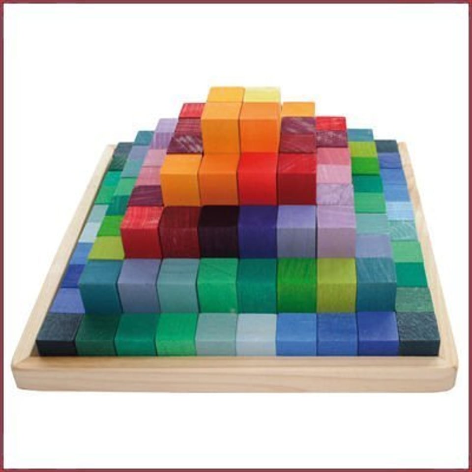 Grimm's Houten Blokkenset Pyramide - Klein