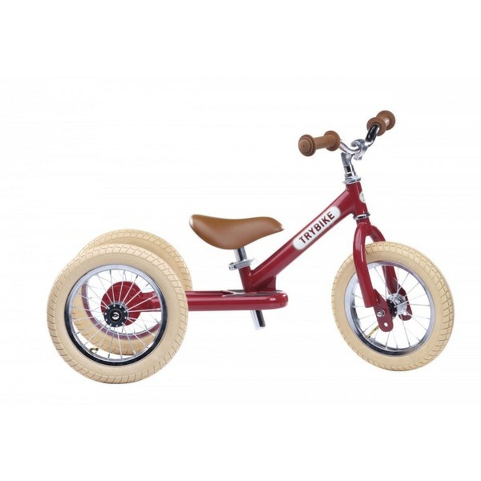 Trybike Staal Vintage Bordeaux Rood Driewieler