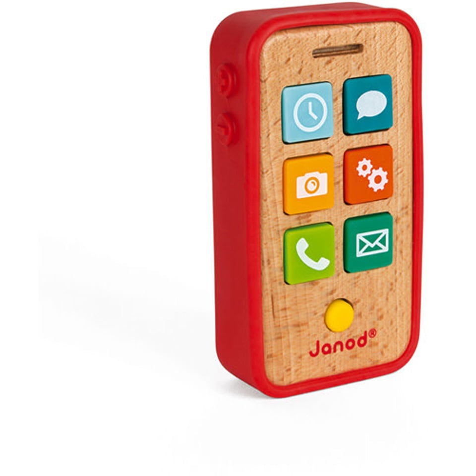 Janod Houten Telefoon Met Geluid 14 Cm 1+