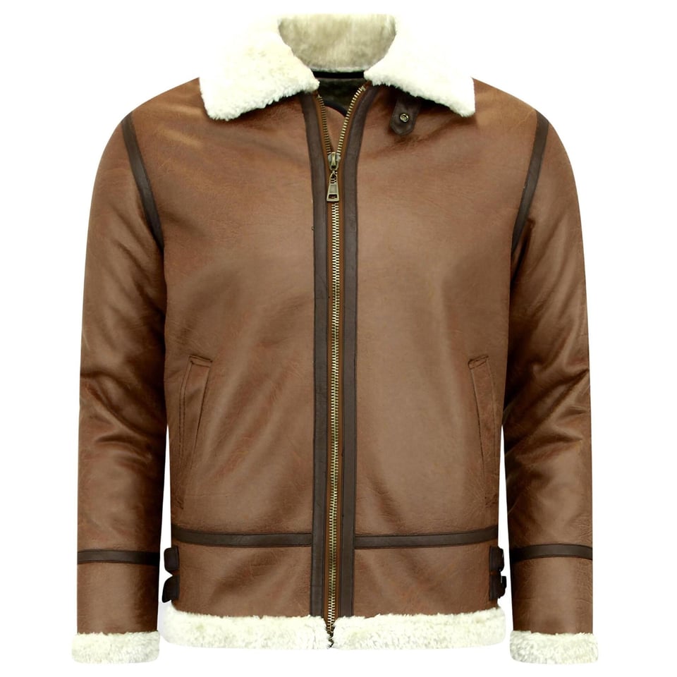 Lammy Coat - Shearling Jacket - Bruin