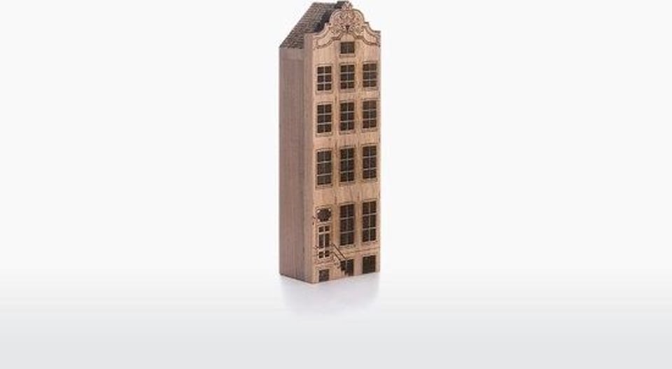 Wooden Amsterdam Canal House - Amstel 101- Walnut