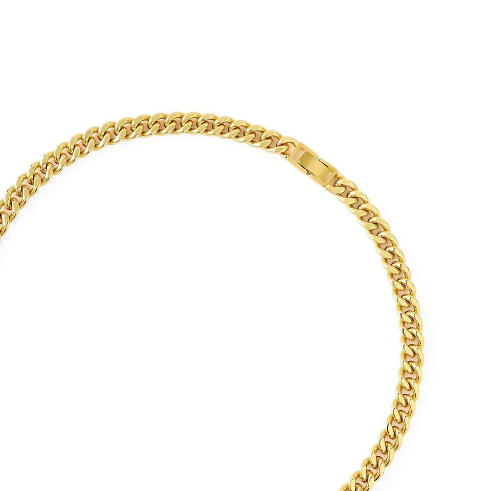 Gold Plated Curb Chain Necklace - Brass / Gold Plated