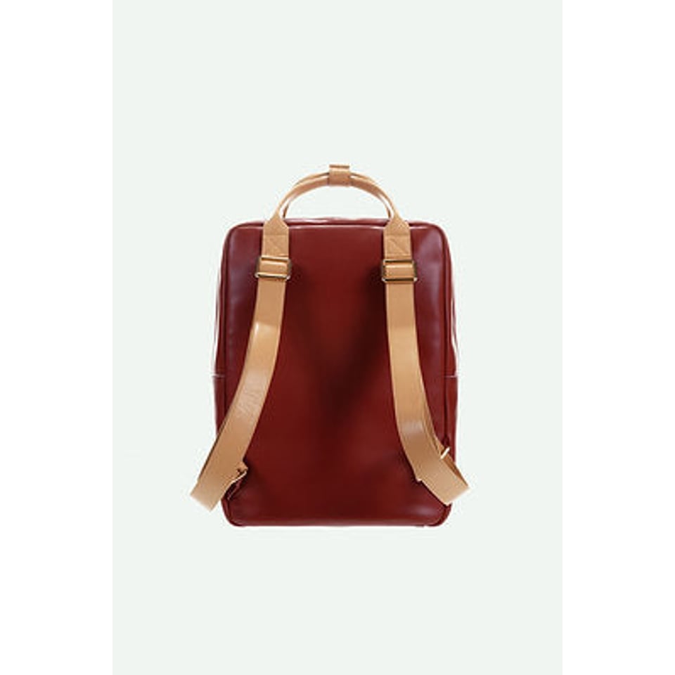 Backpack Cherry Red Vegan Leather 13