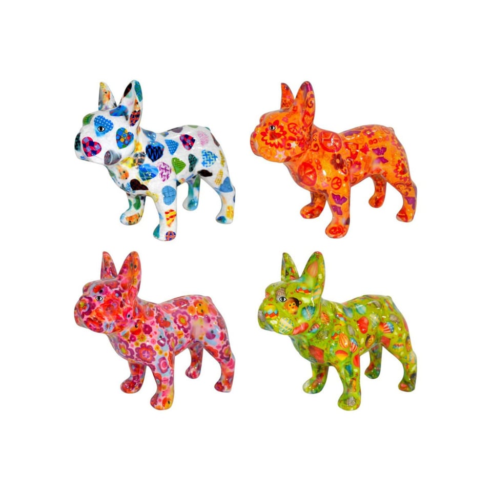 Spaarpot Franse Bulldog Jack L H24cm in 4 Kleuren