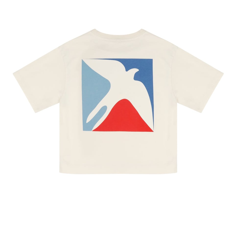 Mase oversized logo shirt pebble ecru - Jenest