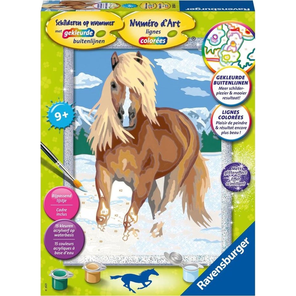 Ravensburger Schilderen Op Nummer Paard in De Sneeuw