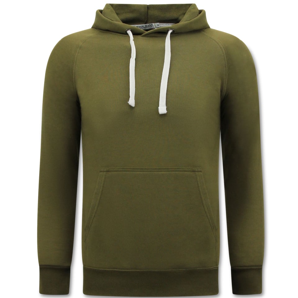 Hoodie Heren - Sweater Met Capuchon - Khaki