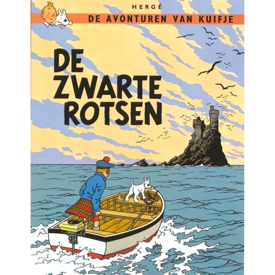 Kuifje Postkaart - De Zwarte Rotsen