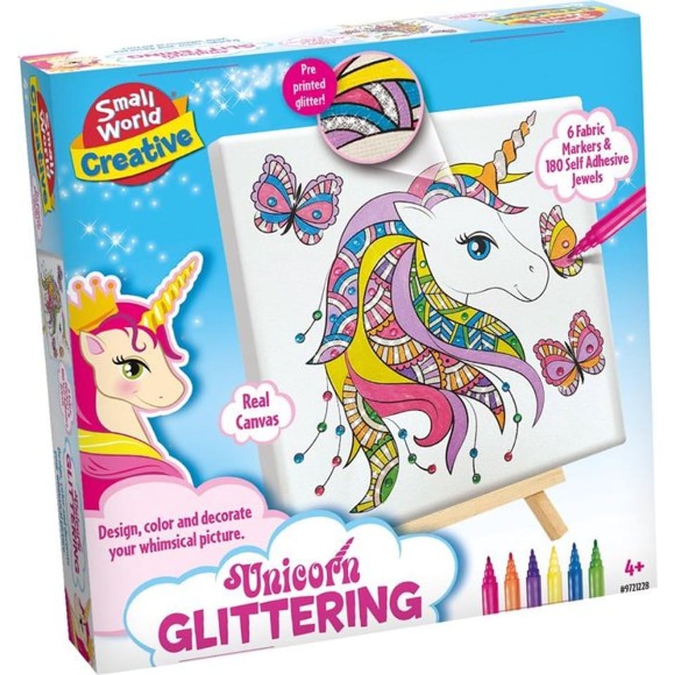 Hobbydoos Tekenen Unicorn Glitter