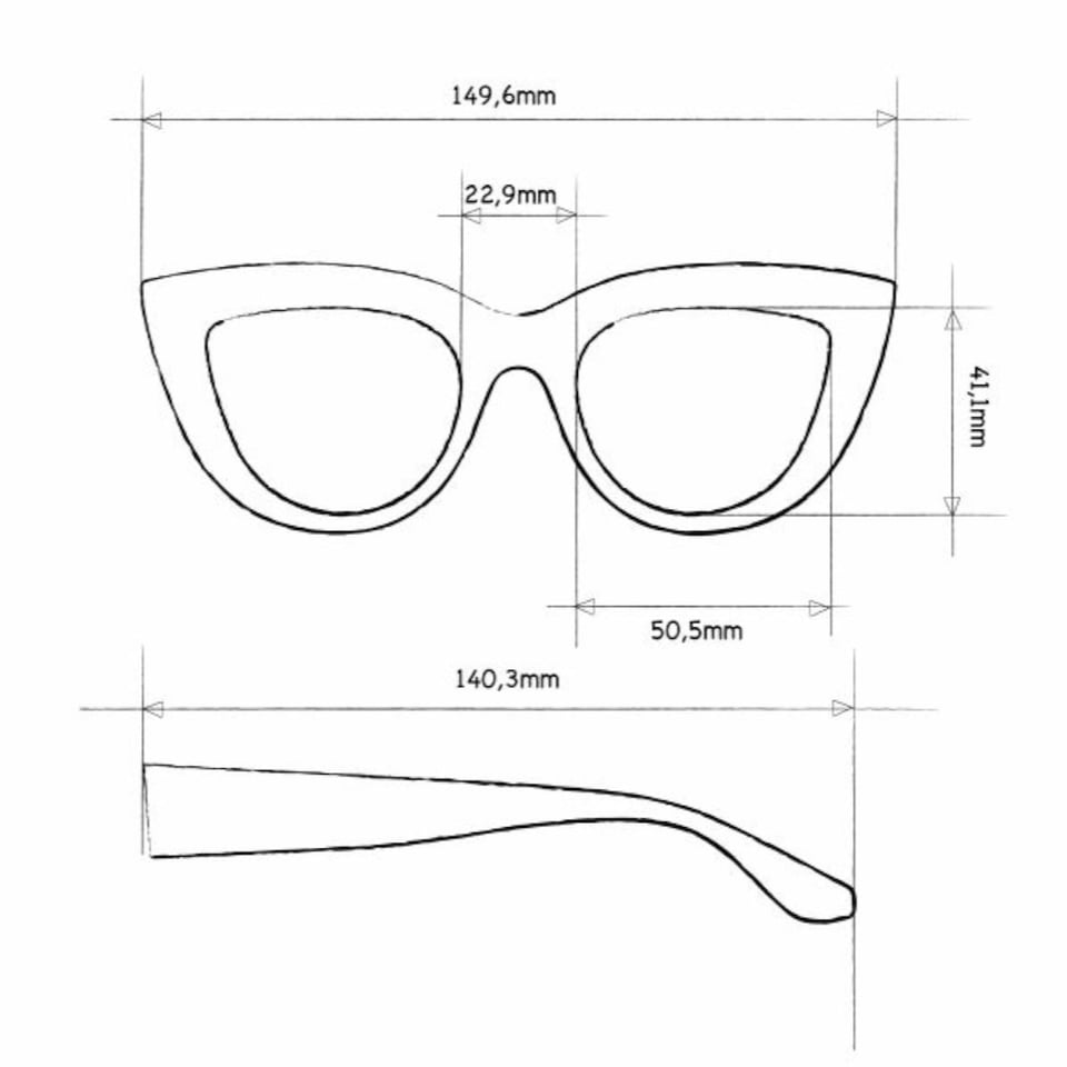 Leesbril CLAUDIA Cat-Eye Black OK023BK