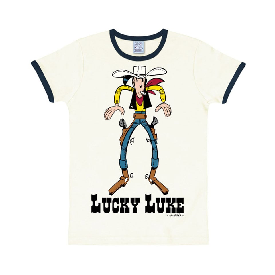 T-Shirt Slimfit Ringer Lucky Luke Showdown