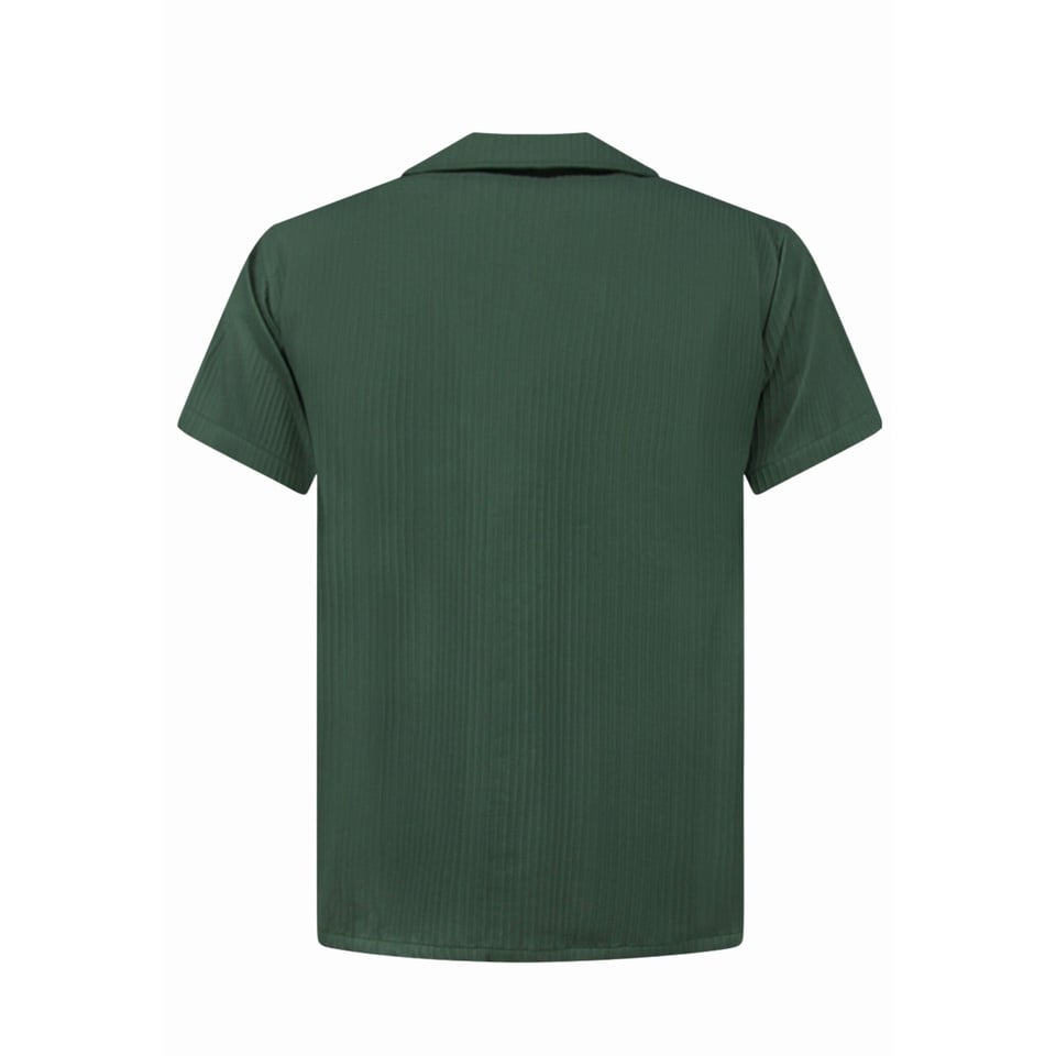 Zomerset Heren - Ribbed Oversized Shirt - Shorts Heren / Oversized T Shirt Heren - Twinset - F-919 - Groen