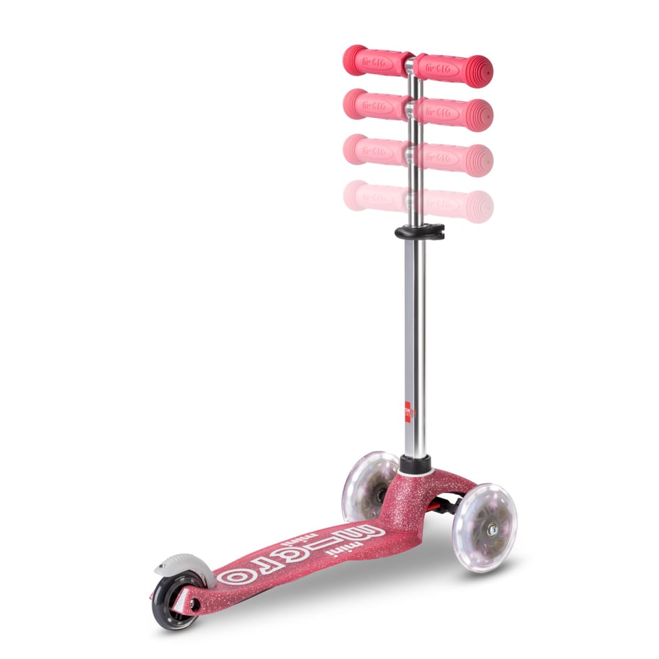Mini Micro Step Deluxe Glitter LED Roze