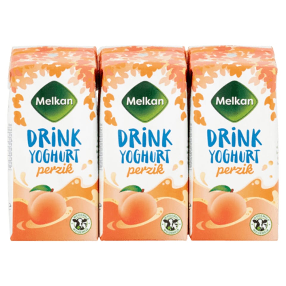 Melkan Drinkyoghurt Perzik Mini 6-Pack